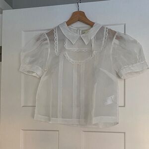 White Sheer Kids Top